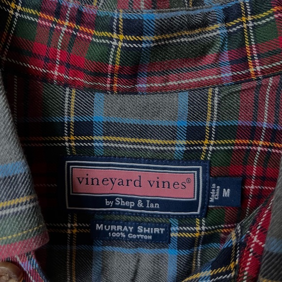Vineyard Vines Men’s Winter Plaid Long Sleeve Button Up Murray Shirt- M - Picture 3 of 4